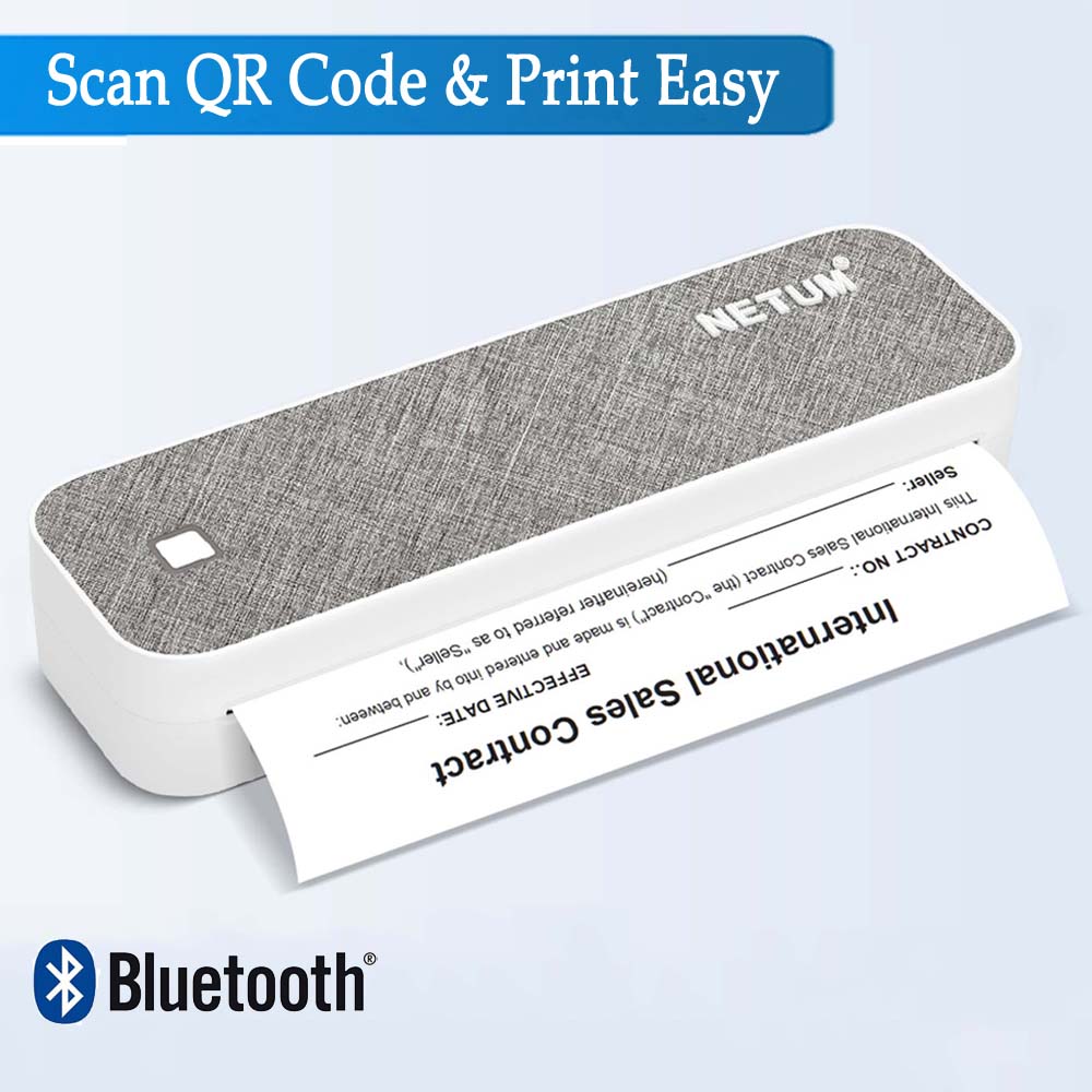 Commercial Document Printing - طابعة حرارية محمولة A4، بلوتوث وUSB،