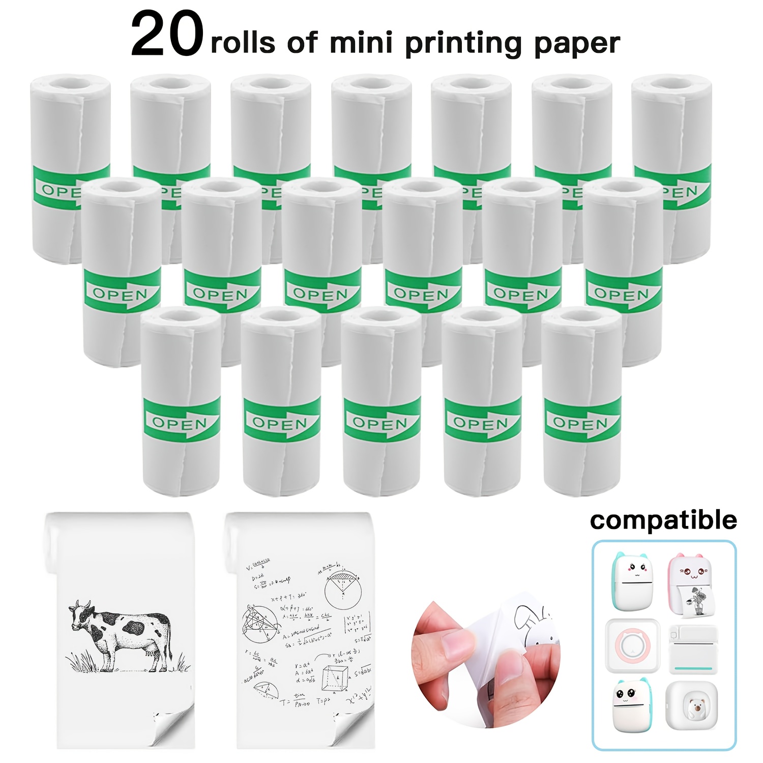 Heat Transfer Vinyl Roll - 5-10-20 لفة من ورق الطباعة الصغير،