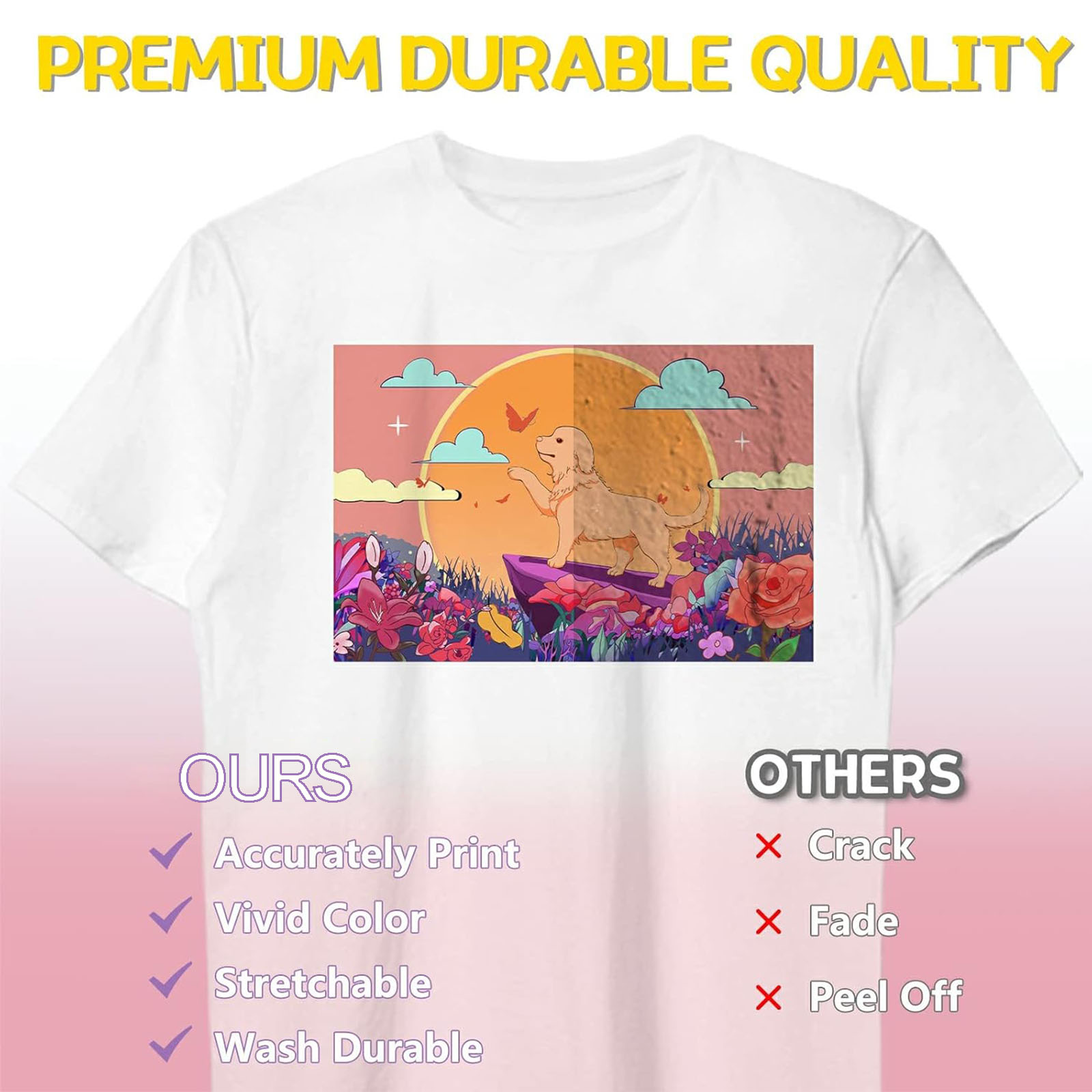 5 أوراق A4 ورق نقل الحرارة للق - مراجعة Printable Heat Transfer Vinyl وسعره