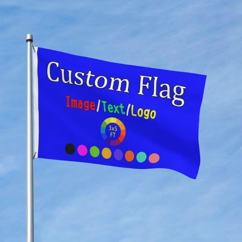 لافتة علم مخصصة بشعار شخصي للش - مراجعة Commercial Printing Supplies Usa وسعره